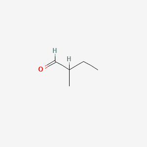 Butanal, 2-methyl- 분자 구조