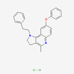 PHENETHYL PHENOXY METHYLDIHYDROPYRROLOQUINOLINE HCL 분자 구조