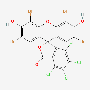 Spiro[isobenzofuran-1(3H),9'-[9H]xanthen]-3-one, 2',4',5',7'-tetrabromo-4,5,6,7-tetrachloro-3',6'-dihydroxy- 분자 구조