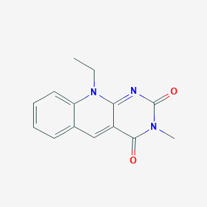 ETHYLMETHYLPYRIMIDOQUINOLINEDIONE 분자 구조