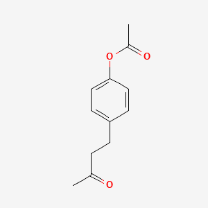 2-Butanone, 4-[4-(acetyloxy)phenyl]- 분자 구조