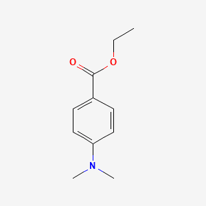 Benzoic acid, 4-(dimethylamino)-, ethyl ester 분자 구조