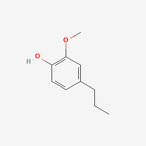 Phenol, 2-methoxy-4-propyl- 분자 구조