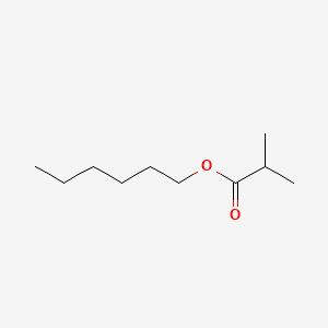 Propanoic acid, 2-methyl-, hexyl ester 분자 구조