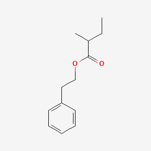 Butanoic acid, 2-methyl-, 2-phenylethyl ester 분자 구조