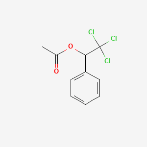 Benzenemethanol, .alpha.-(trichloromethyl)-, acetate 분자 구조