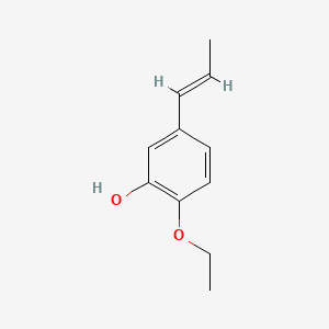 Phenol, 2-ethoxy-5-(1-propenyl)- 분자 구조