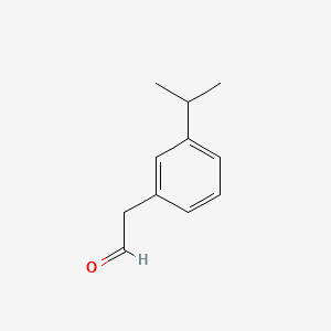Benzeneacetaldehyde, ar-(1-methylethyl)- 분자 구조