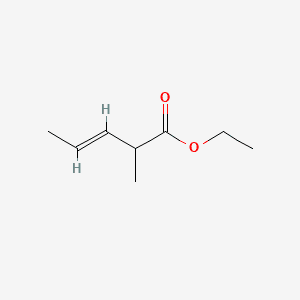 3-Pentenoic acid, 2-methyl-, ethyl ester 분자 구조