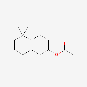 DECAHYDRO-TRIMETHYL-BETA-NAPHTHYL ACETATE 분자 구조
