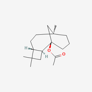 Tricyclo[6.3.1.02,5]dodecan-1-ol, 4,4,8-trimethyl-, acetate, [1R-(1.alpha.,2.alpha.,5.beta.,8.beta.)]- 분자 구조