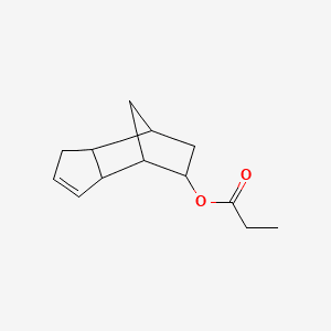 4,7-Methano-1H-inden-5-ol, 3a,4,5,6,7,7a-hexahydro-, propanoate 분자 구조
