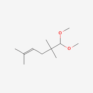 2-Hexene, 6,6-dimethoxy-2,5,5-trimethyl- 분자 구조
