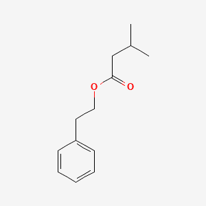 Butanoic acid, 3-methyl-, 2-phenylethyl ester 분자 구조