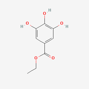 Benzoic acid, 3,4,5-trihydroxy-, ethyl ester 분자 구조