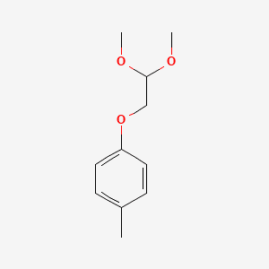 Benzene, 1-(2,2-dimethoxyethoxy)-4-methyl- 분자 구조