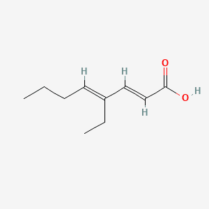 4-ETHYLOCTA-2,4-DIENOIC ACID 분자 구조