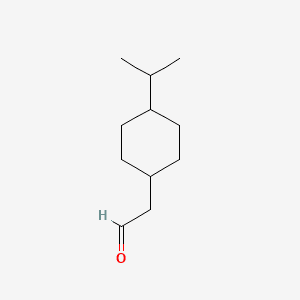 Cyclohexaneacetaldehyde, 4-(1-methylethyl)- 분자 구조