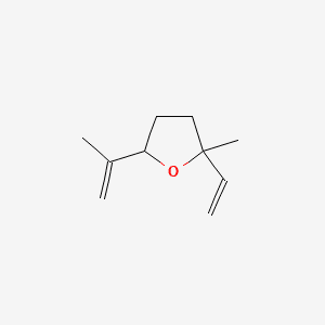 Furan, 2-ethenyltetrahydro-2-methyl-5-(1-methylethenyl)- 분자 구조