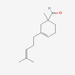 3-Cyclohexene-1-carboxaldehyde, 1-methyl-3-(4-methyl-3-pentenyl)- 분자 구조