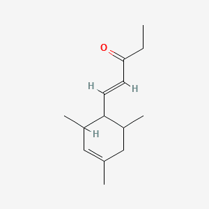 4-Penten-3-one, 5-(2,4,6-trimethyl-3-cyclohexen-1-yl)- 분자 구조