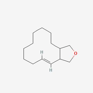 Cyclododeca[c]furan, 1,3,3a,4,5,6,7,8,9,10,11,13a-dodecahydro- 분자 구조