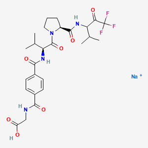 SODIUM FORMYLHIPPURATE TRIFLUOROACETYLISOBUTYL DIPEPTIDE-42 AMIDE 분자 구조