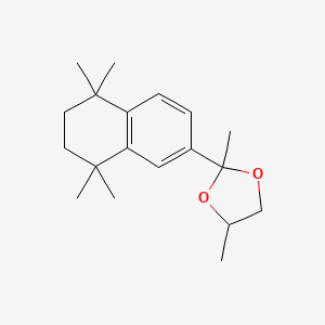 TRANS-2,4-DIMETHYL-2-(5,6,7,8-TETRAHYDRO-5,5,8,8-TETRAMETHYL-2-NAPHTHALENYL)-1,3-DIOXOLANE 분자 구조
