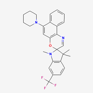 TRIMETHYL TRIFLUOROMETHYLINDOLINO PIPERIDINYLSPIRONAPHTHOOXAZINE 분자 구조