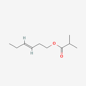 Propanoic acid, 2-methyl-, 3-hexenyl ester, (E)- 분자 구조