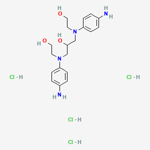 HYDROXYPROPYL BIS(N-HYDROXYETHYL-P-PHENYLENEDIAMINE) HCL Molecular structure
