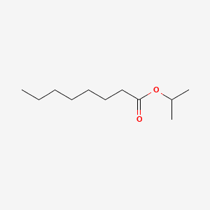 Octanoic acid, 1-methylethyl ester 분자 구조