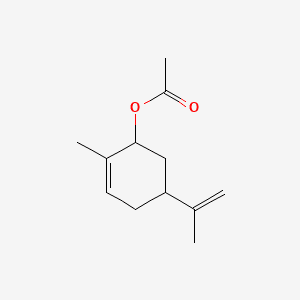 2-Cyclohexen-1-ol, 2-methyl-5-(1-methylethenyl)-, acetate 분자 구조