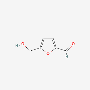 2-Furancarboxaldehyde, 5-(hydroxymethyl)- 분자 구조