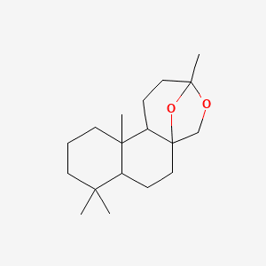 5H-3,5a-Epoxynaphth[2,1-c]oxepin, dodecahydro-3,8,8,11a-tetramethyl- 분자 구조