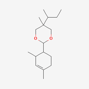 1,3-Dioxane, 2-(2,4-dimethyl-3-cyclohexen-1-yl)-5-methyl-5-(1-methylpropyl)- 분자 구조