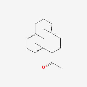 METHYL 2,6,10-TRIMETHYLCYCLODODECA-2,5,9-TRIENYL KETONE 분자 구조