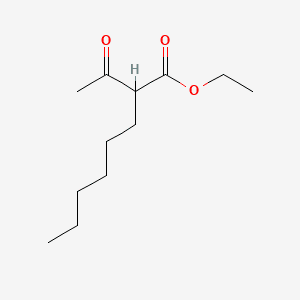 Octanoic acid, 2-acetyl-, ethyl ester 분자 구조