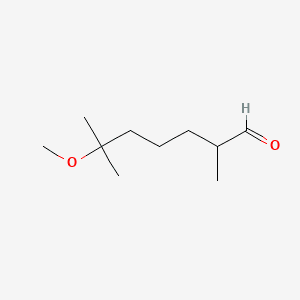 6-METHOXY-2,6-DIMETHYLHEPTANAL Molecular structure