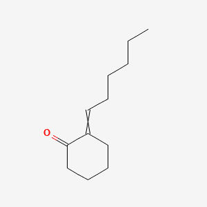Cyclohexanone, 2-hexylidene- 분자 구조