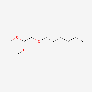 Hexane, 1-(2,2-dimethoxyethoxy)- 분자 구조