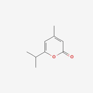 2H-Pyran-2-one, 4-methyl-6-(1-methylethyl)- 분자 구조