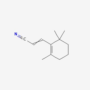 2-Propenenitrile, 3-(2,6,6-trimethyl-1-cyclohexen-1-yl)- 분자 구조