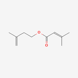 2-Butenoic acid, 3-methyl-, 3-methyl-3-butenyl ester 분자 구조
