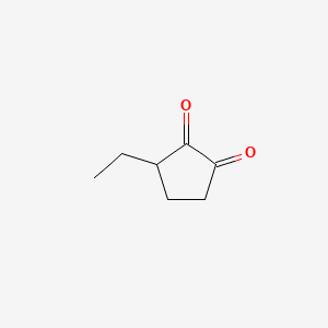 1,2-Cyclopentanedione, 3-ethyl- 분자 구조