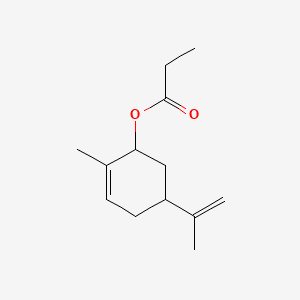 2-Cyclohexen-1-ol, 2-methyl-5-(1-methylethenyl)-, propanoate 분자 구조