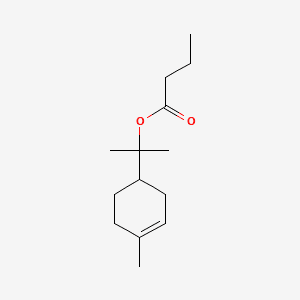 Butanoic acid, 1-methyl-1-(4-methyl-3-cyclohexen-1-yl)ethylester 분자 구조