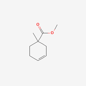 3-Cyclohexene-1-carboxylic acid, 1-methyl-, methyl ester 분자 구조