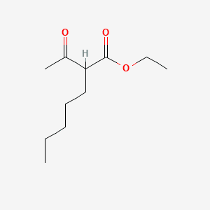 Heptanoic acid, 2-acetyl-, ethyl ester 분자 구조