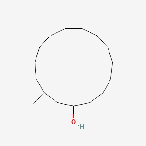 Cyclopentadecanol, 3-methyl- 분자 구조